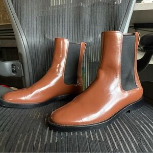Brown Leather Chelsea Boots